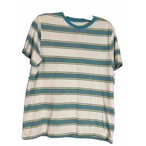 Wonder Nation Boys Short Sleeve Striped Green Shirt Size XL‎ 14/16